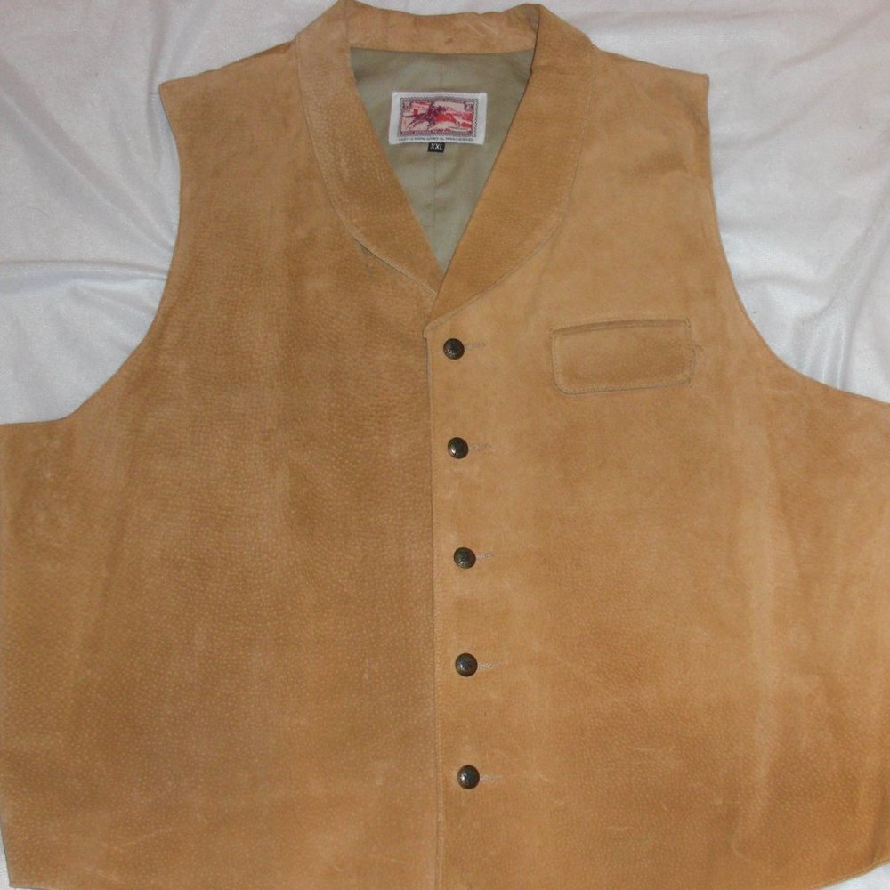 VINTAGE WESTERN SUEDE VEST XXL LIKE NEW